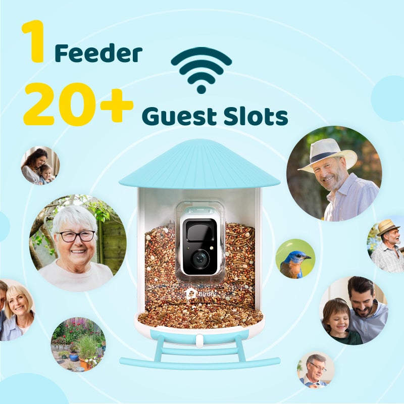 NETVUE by Birdfy AI Smart Bird Feeder with Camera  AI Auto Capture Each Bird Come & Identify 6000+ Bird Species  Cloud Store Bird Videos & Birdwatching On Live  Ideal Gift for Bird Lover (Blue) - Image 4